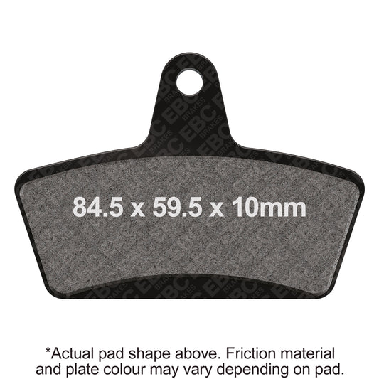 EBC HHI-Hawg Halter Calipers 4 Piston -Sprocket Brake Front Organic Brake Pads