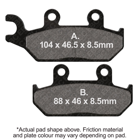 EBC 21-24 Yamaha EPS YXE 85W Wolverine X2 850cc Front Right R Series Sintered Brake Pads