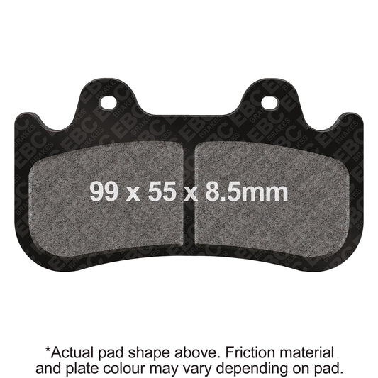 EBC JayBrake Calipers 6 PF-L (6 Piston 11.5in Rotor Lower Height Friction) Sintered HH Brake Pads
