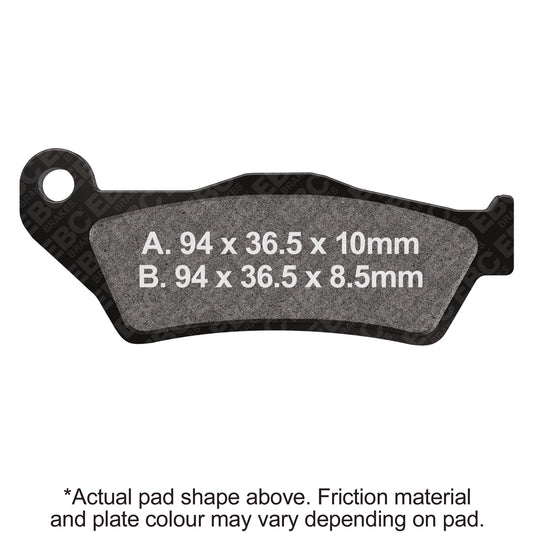 EBC 05-07 BMW K 1200 R (Disc Fitting Kit Req) Rear Left FA-SFA-TT-X Brake Pads