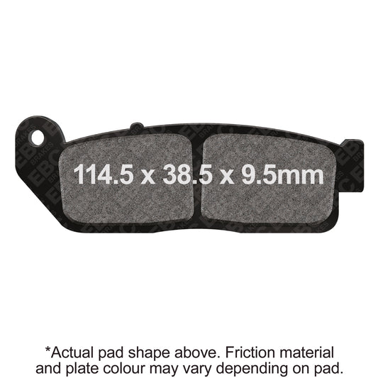 EBC 15-16 Indian Scout Toso Calipers/Cast Wheels Front Left Semi-Sintered Vee Brake Pads