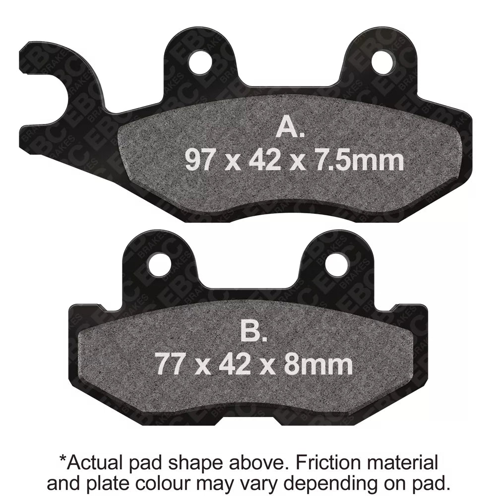 EBC 21-24 Yamaha EPS YXE 85W Wolverine X2 850cc Rear Right R Series Sintered Brake Pads