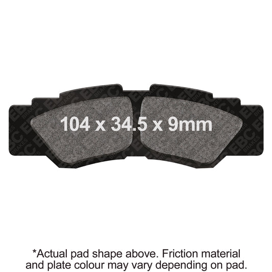 EBC 21-24 Yamaha RMAX 2 EPS YXE 10WP Front Left/Right R Series Sintered Brake Pads
