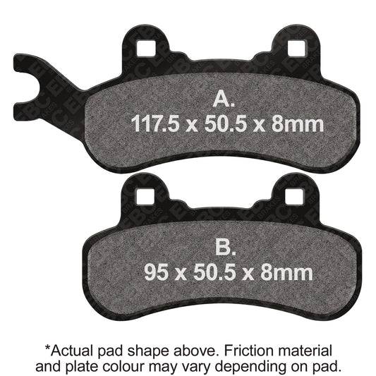 EBC 19-24 Maverick X3 Turbo R Series Sintered Brake Pads Front Right Brake Pads