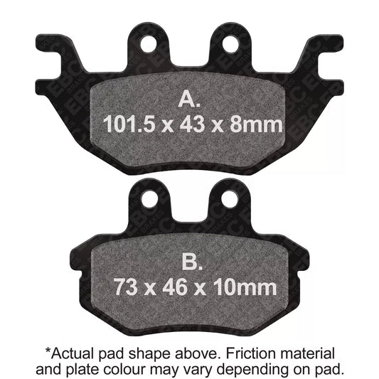 EBC 15-23 Kawasaki KAF 820 Mule PRO/FXT Rear Left/Right R Series Sintered Brake Pads