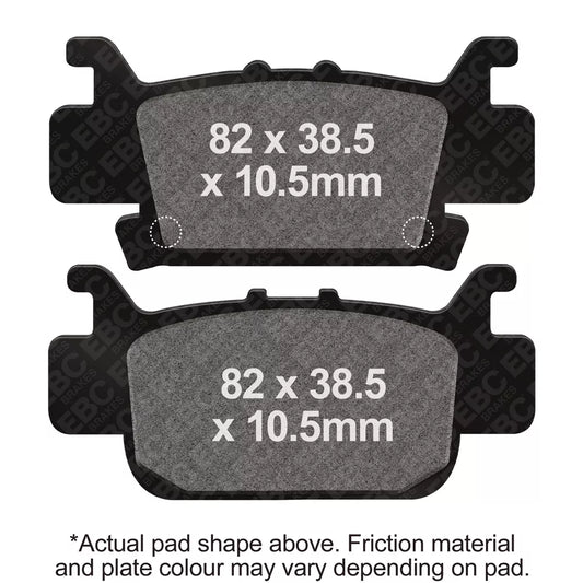 EBC 16-22 Honda SXS 1000 Pioneer 2 Seater Rear Left R Series Sintered Brake Pads