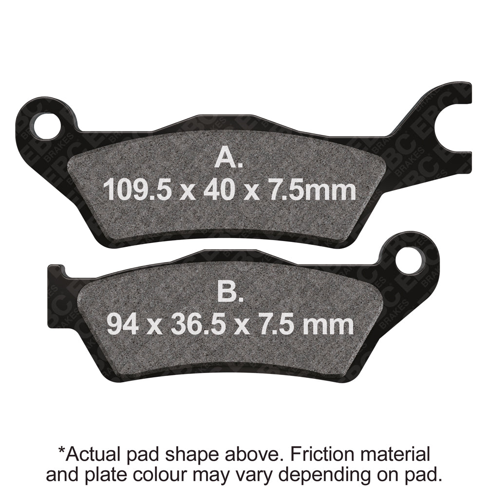 EBC 18-21 Suzuki GSX-R 125 Front Left Semi-Sintered Vee Brake Pads