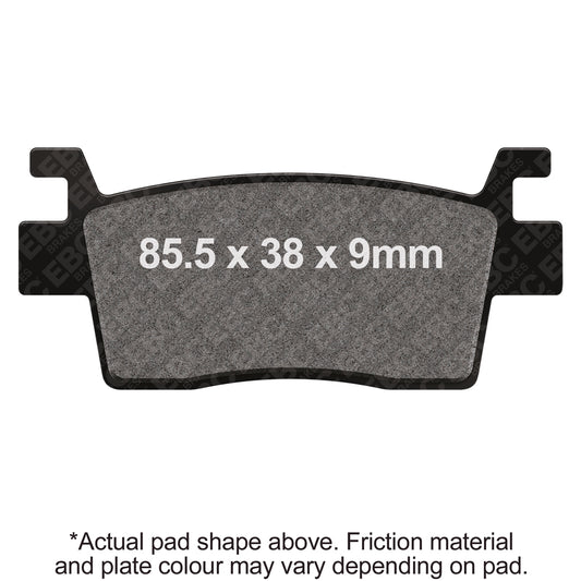 EBC 20-24 Kawasaki KRX 1000 Teryx Rear Left/Right Sintered R Brake Pads