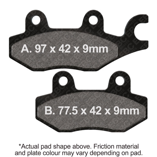 EBC 17-23 Kawasaki Ninja 400 Front Left GPFAX HH Race Brake Pads