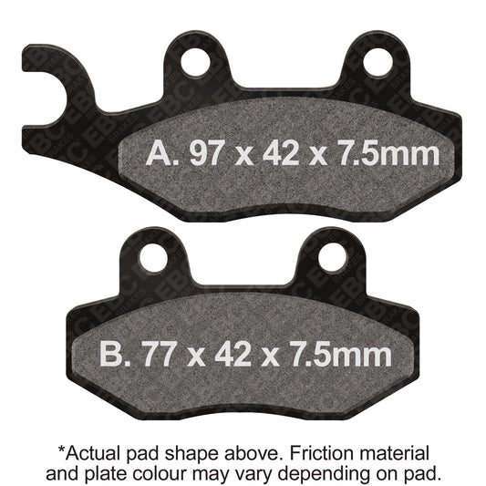 EBC 89-93 Kawasaki KX 125 G/H/J Front Left/Right MXS Sport Brake Pads