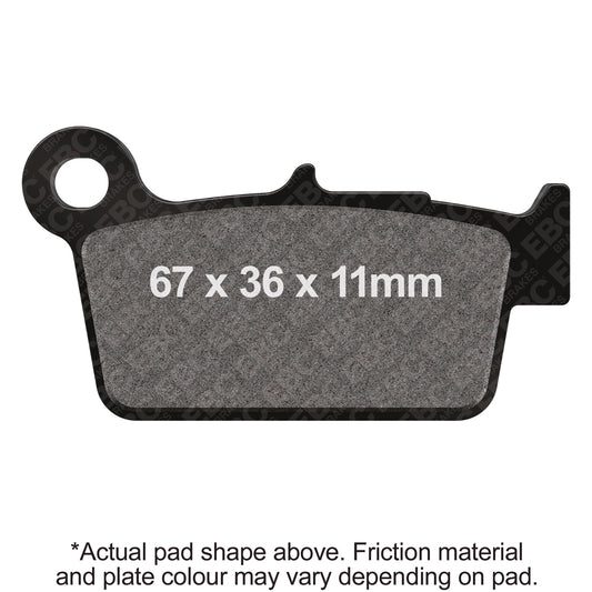 EBC 10-21 TM MX 85 JNR (w/Small Wheel/2T) Front Left MXS Series Brake Pads