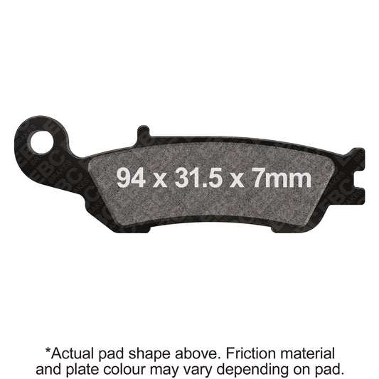 EBC 08-16 Yamaha YZ 125 2T Front Left MXS Series Brake Pads