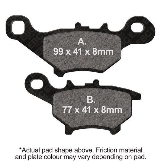 EBC 12-16 Yamaha Zuma 50 F (w/Twin Headlights) Front Left FA-SFA-X Brake Pads
