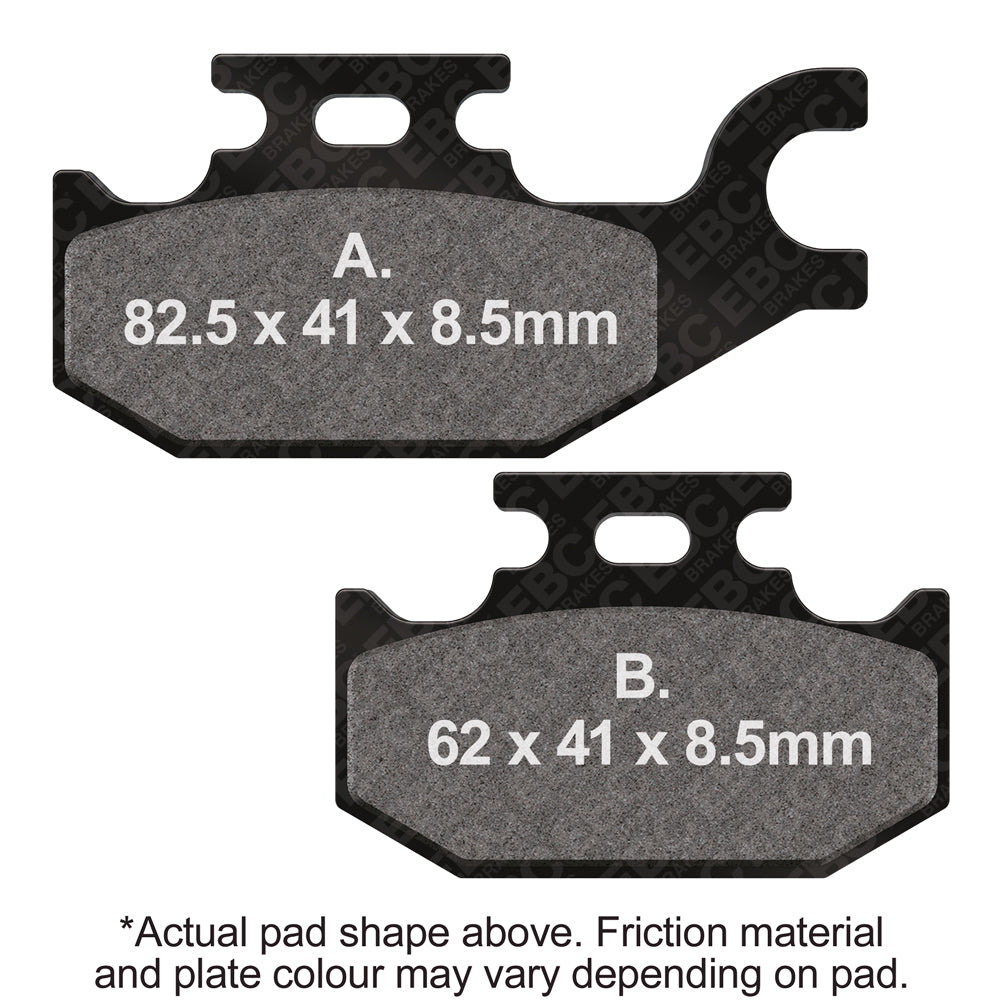 EBC 14-23 Suzuki UH 200 Burgman ABS Rear Right FA-SFA-TT-X Brake Pads