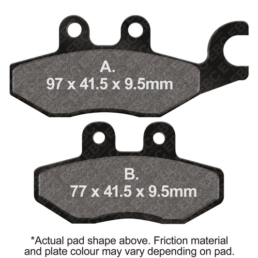 EBC 10-15 Piaggio MP3 3 Wheeler 250cc 14in Rear Wheel Rear Left Sintered R/HH Brake Pads