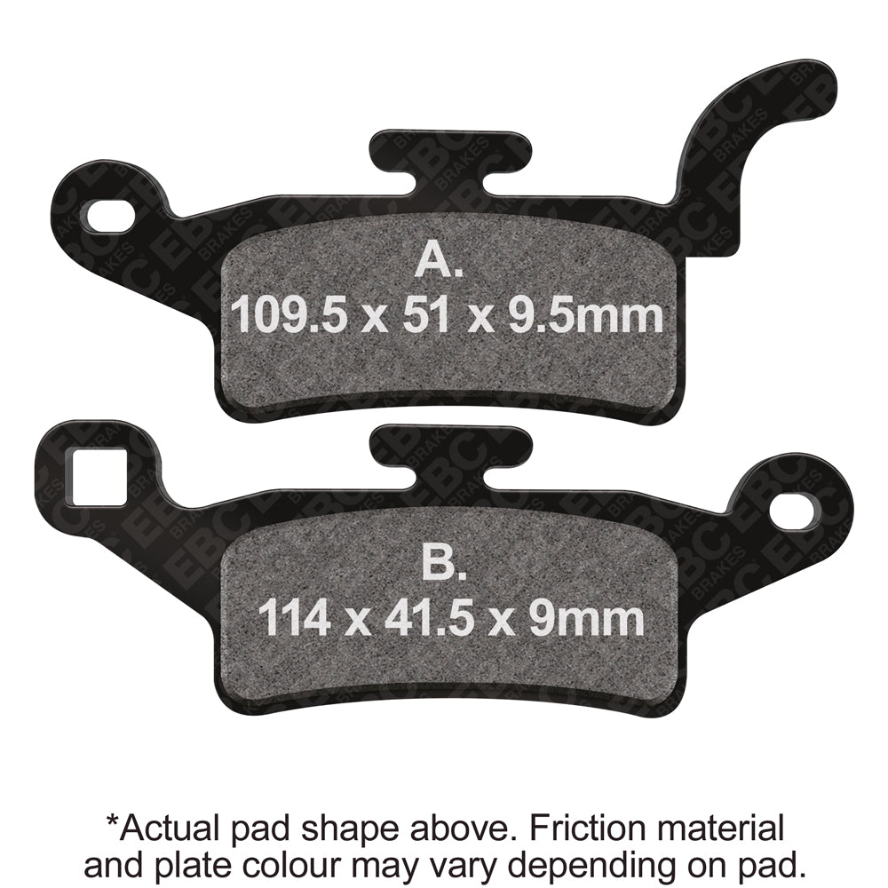 EBC 09-15 Yamaha YW 125 Zuma (Rear Drum Model) Front Left FA-SFA-X Brake Pads