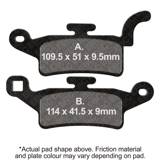 EBC 09-15 Yamaha YW 125 Zuma (Rear Drum Model) Front Left FA-SFA-X Brake Pads