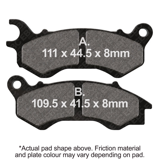 EBC 2011 Honda PCX 125 WW 125 EX2A Front Left Sintered HH/R Brake Pads