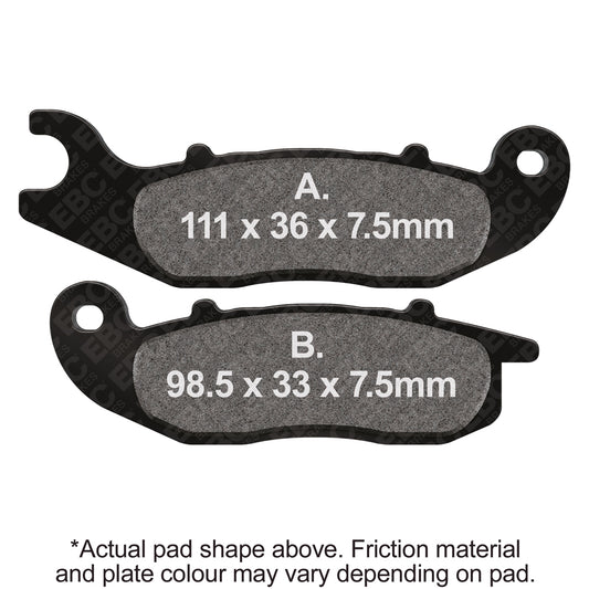 EBC 18-21 Honda PCX 125 S/WW AK ABS Front Left Sintered HH/R Brake Pads