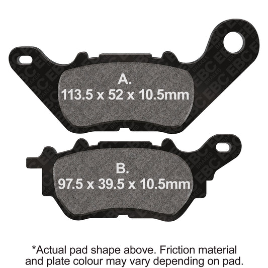 EBC 18-21 Yamaha XMAX CZD300JW Rear Right FA-SFA-TT-X Brake Pads