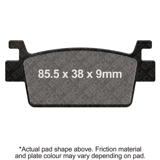 EBC 17-20 Kymco Street AK 550 Rear Right Sintered R/HH Brake Pads
