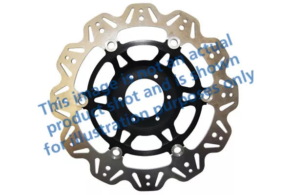 EBC 07-08 Yamaha YZF-R1 6 piston Caliper Front Left/Right Vee Floating Black Rotor