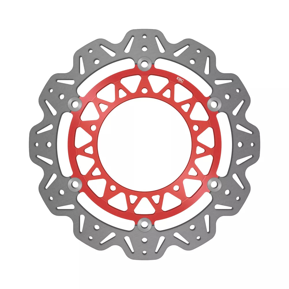 EBC 17-22 Yamaha YZF-R6 H 320mm Rotor Front Left/Right Vee Floating Red Rotor
