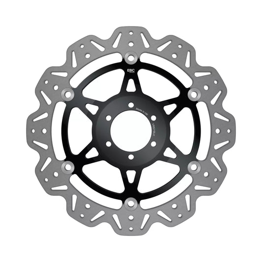 EBC 08-15 Aprilia Dorsoduro 750 ABS Front Left/Right Vee Floating Black Rotor