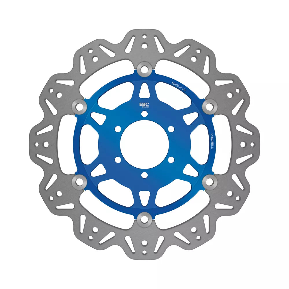EBC 07-08 Ducati Monster 400 ie Japan Front Left/Right Vee Floating Blue Rotor