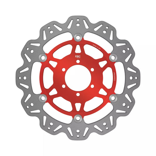 EBC 07-08 Ducati Monster 400 ie Japan Front Left/Right Vee Floating Red Rotor