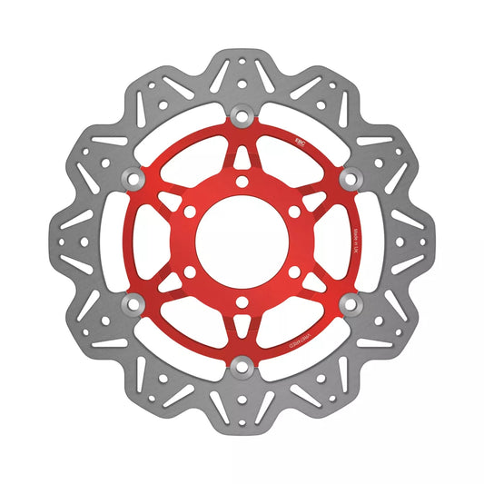 EBC 98-00 Triumph Hinckley Daytona 955i (w/6 Bolt Sngl Side Arm) Frt Lft/Rght Vee Floating Red Rotor