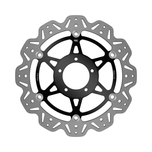 EBC 10-13 Ducati Monster 796 Front Left/Right Vee Floating Black Rotor