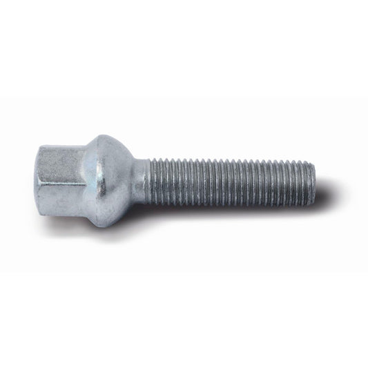 H&R Wheel Lug Bolt Round-Head R12 M12x1.50 - Length 45mm - Black (e.g. Mercedes)