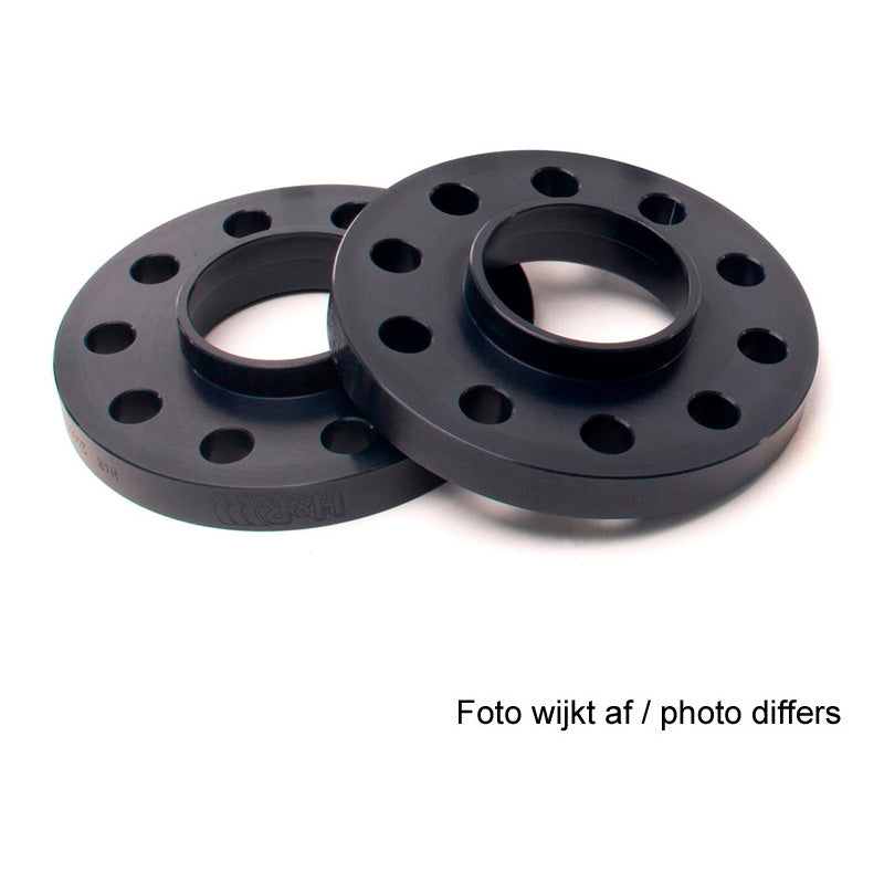 H&R DR-System Wheel spacer set 26mm per axle - Bolt pattern 5x132 - Hub 66.5mm - Bolt size M14x1.25 - BMW - Black