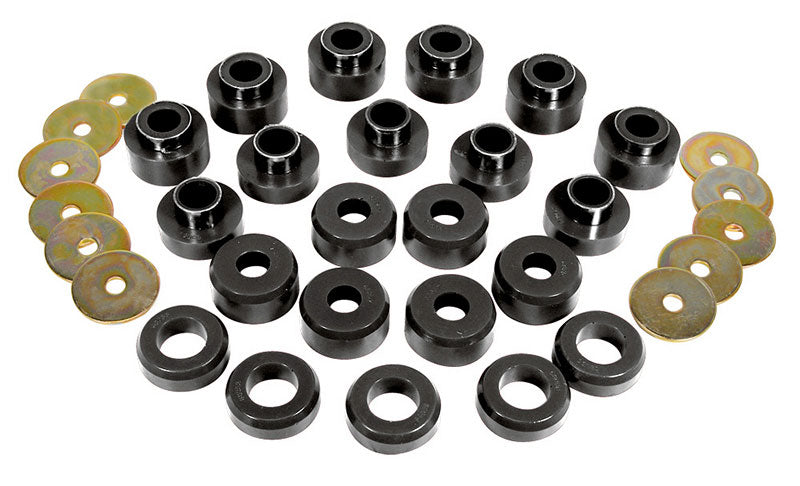 Prothane 1-107-BL Prothane 97+ Jeep TJ Body Mount Kit - Black
