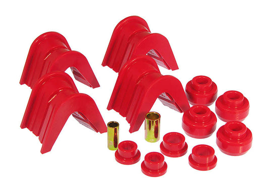 Prothane 6-1903 Prothane 66-79 Ford Trucks 14-Piece Bushing Set - 7deg Offset - Red
