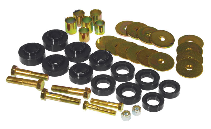 Prothane 7-139-BL Prothane 67-81 Chevy Camaro Body Mount Kit w/ Hardware - Black