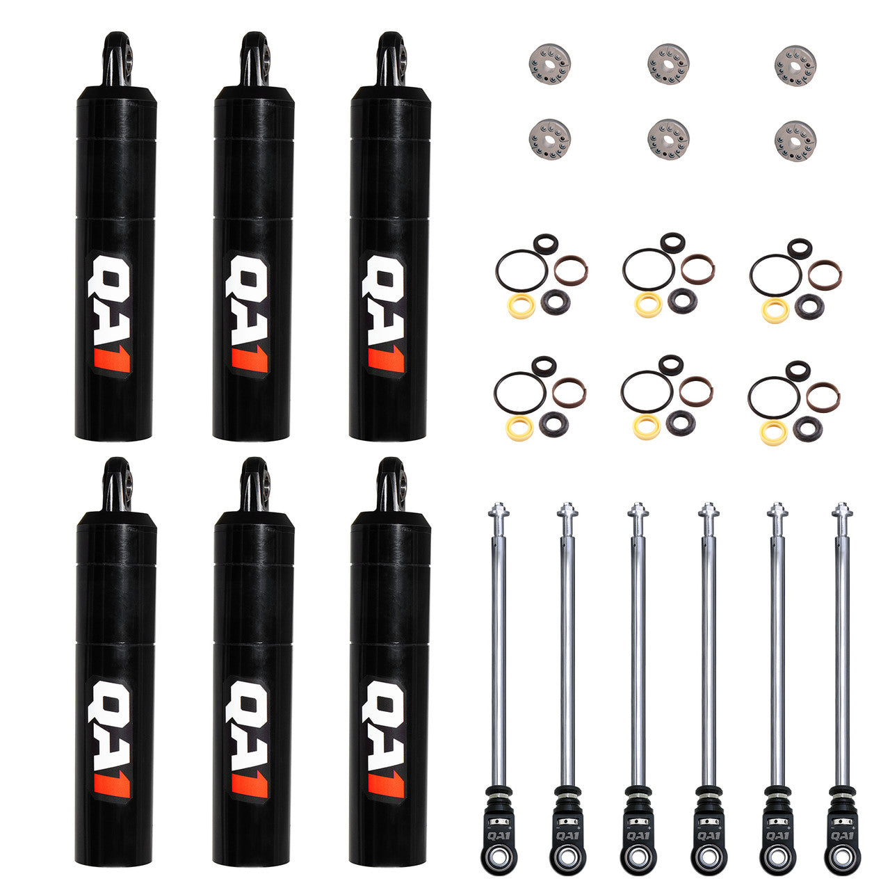 QA1 5Q7R-DRY-6PK 5Q Series Adjustable Shock Twin Tube Bearing Mount 7in. Stroke Linear