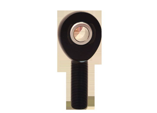 QA1 AMR8-10BK A Series Aluminum Loader Slot Rod End 1/2in. Bore 5/8in.-18 RH Male Thread Black PTFE Lined