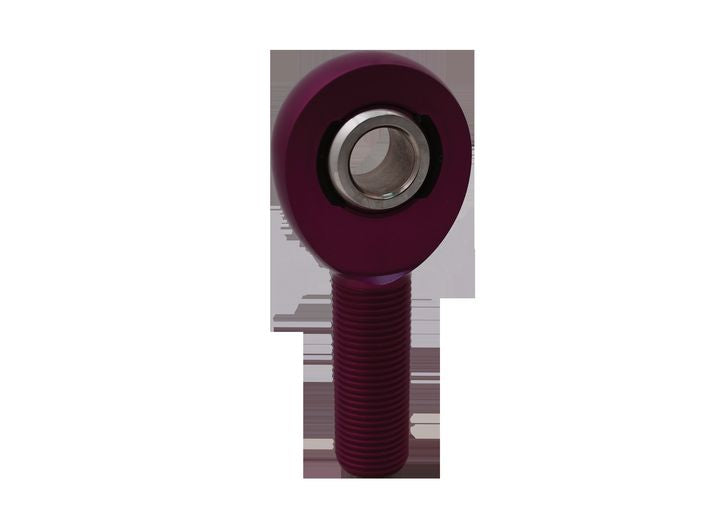 QA1 AMR8-10PU A Series Aluminum Loader Slot Rod End 1/2in. Bore 5/8in.-18 RH Male Thread Purple PTFE Lined