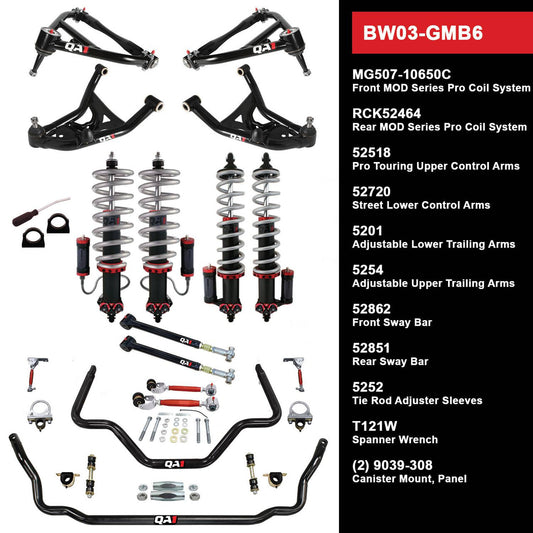 QA1 BW03-GMB6 Level 3 Big Wheel Suspension Kit 91-96 GM B-Body