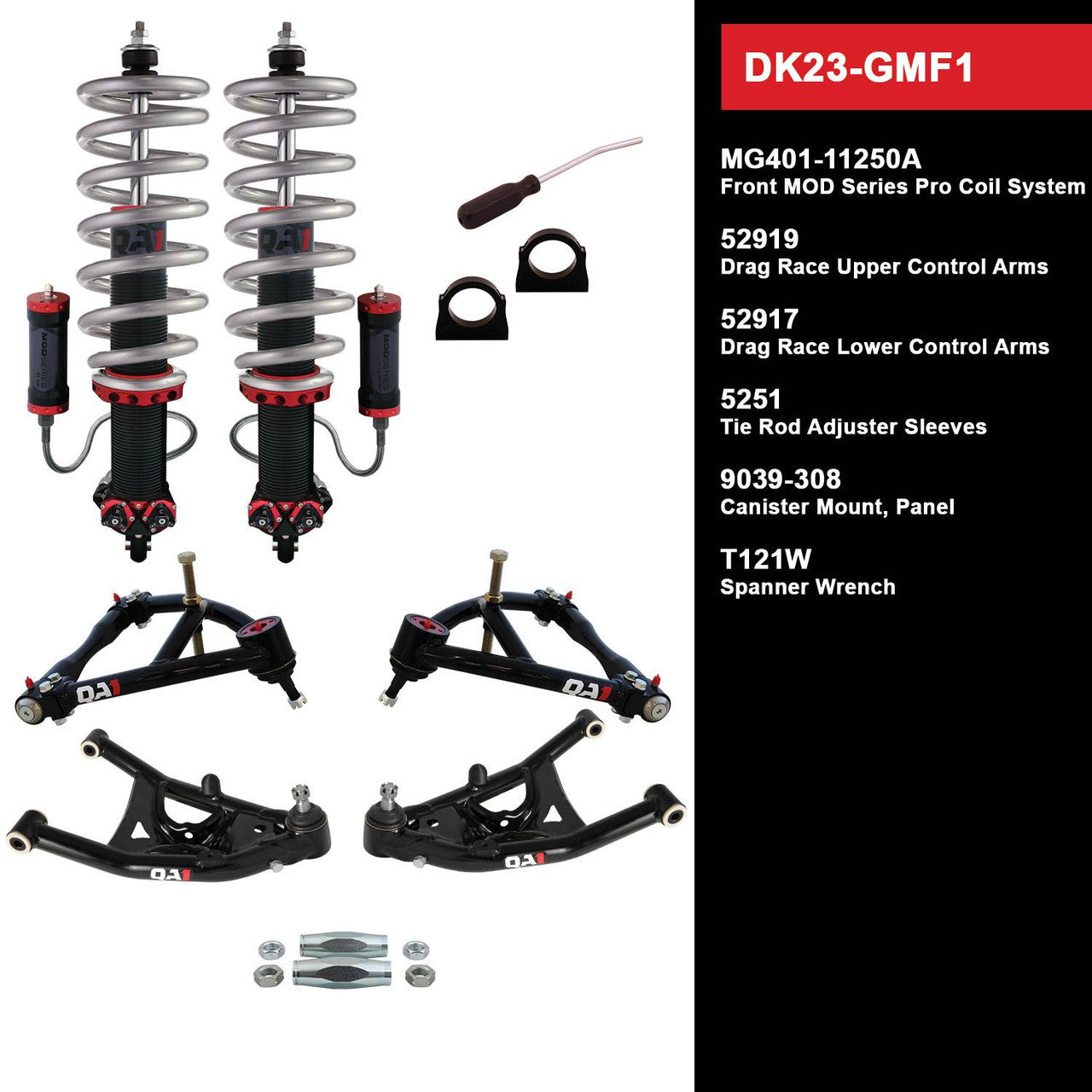 QA1 DK23-GMF1 Level 3 Full Vehicle Drag Kit 67-69 GM F-Body W/ Shocks