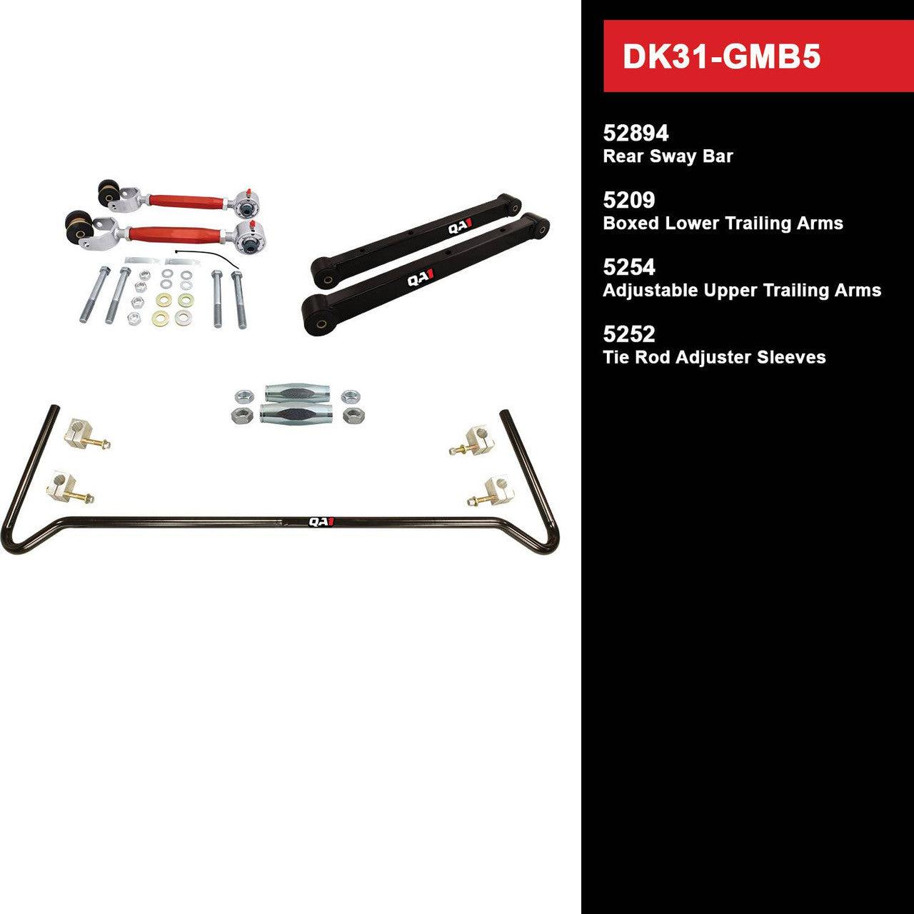 QA1 DK31-GMB5 Level 1 Full Vehicle Drag Kit 94-96 GM B-Body W/O Shocks