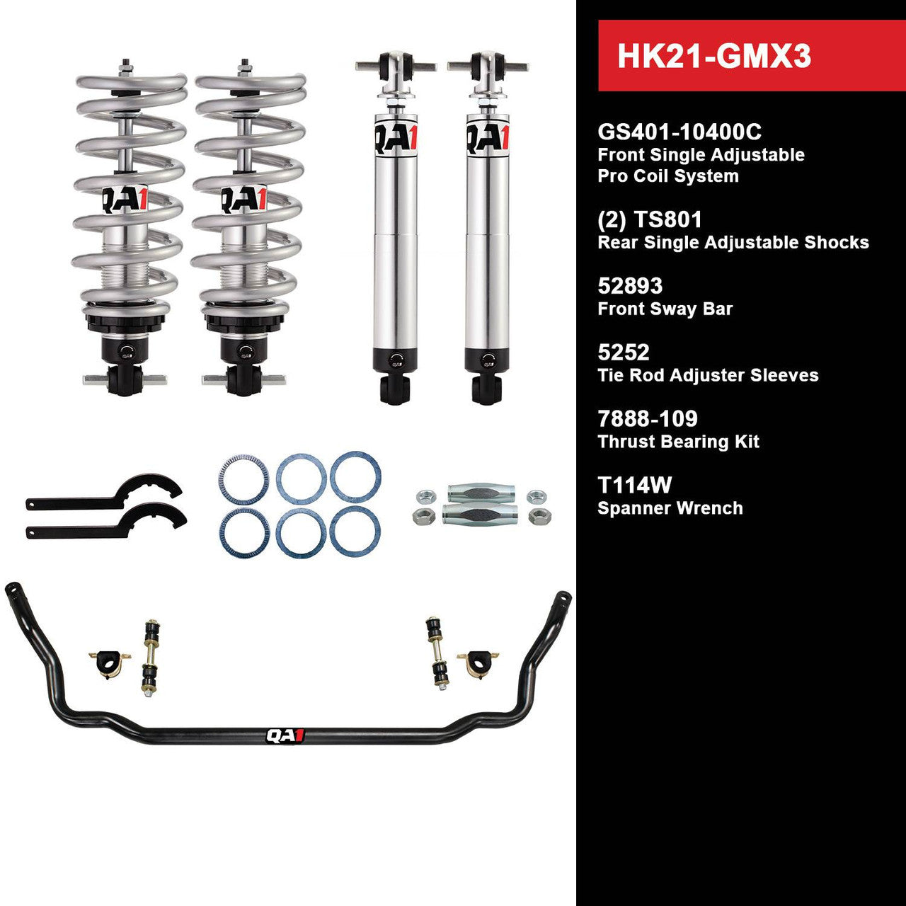 QA1 HK21-GMX3 Level 1 Full Vehicle Handling Kit 75-79 GM X-Body W/ Shocks