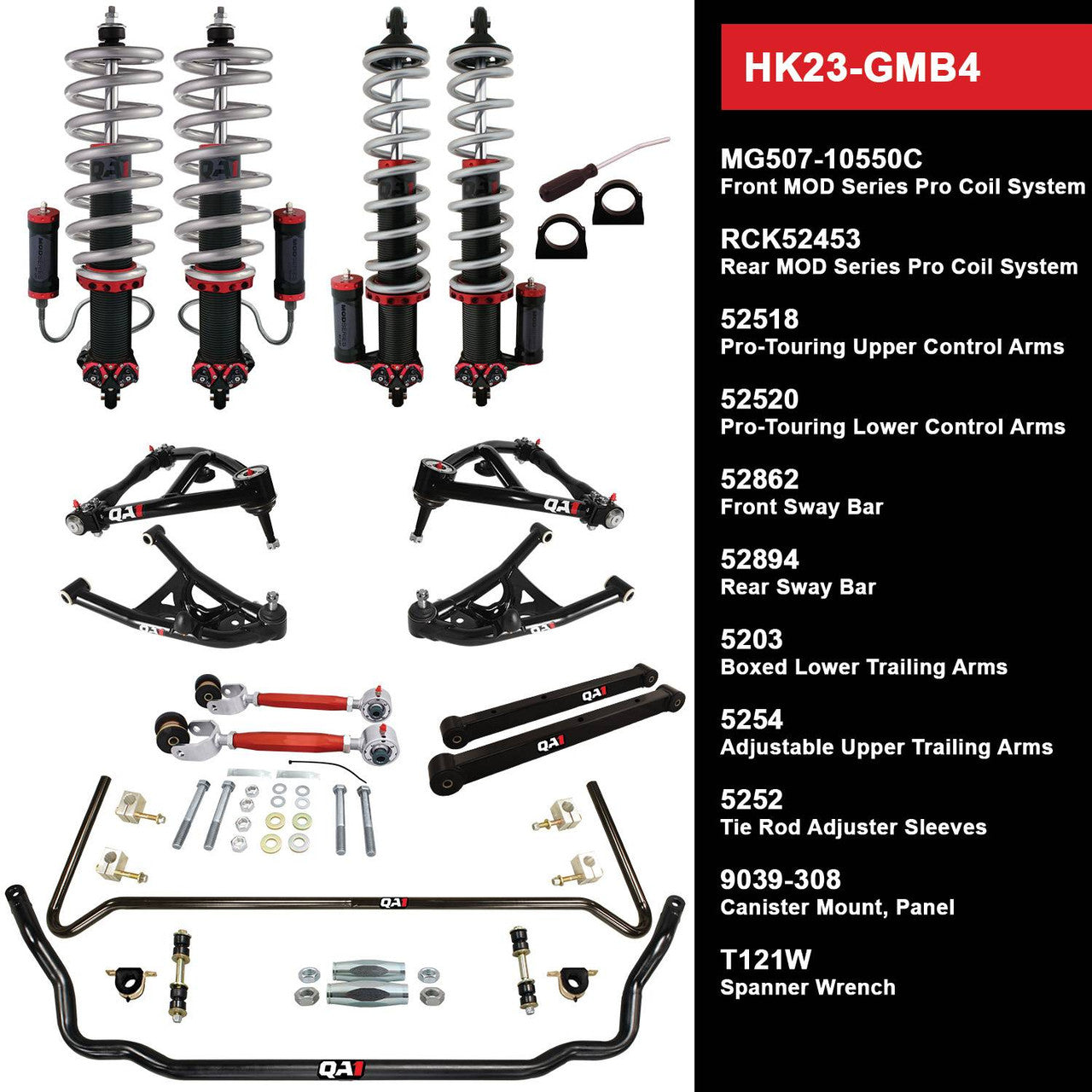 QA1 HK23-GMB4 Level 3 Full Vehicle Handling Kit 78-93 GM B-Body W/ Shocks