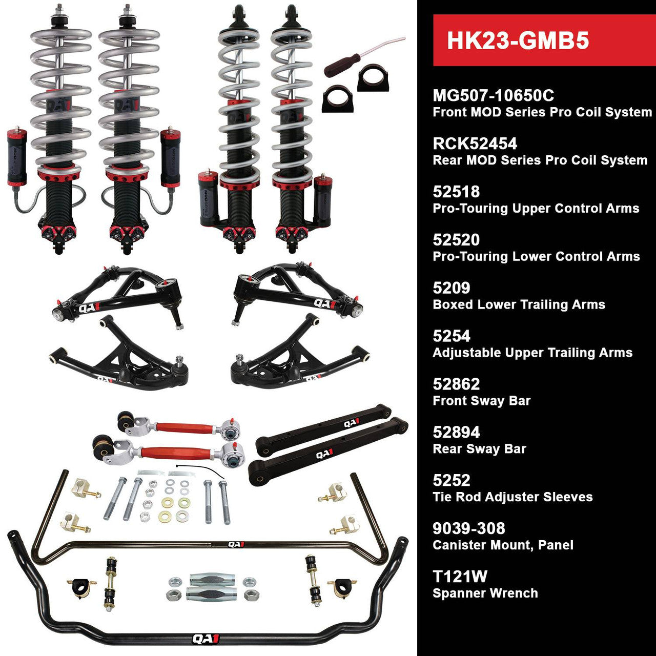 QA1 HK23-GMB5 Level 3 Full Vehicle Handling Kit 94-96 GM B-Body W/ Shocks