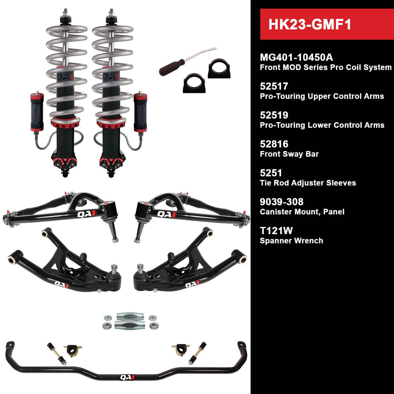 QA1 HK23-GMF1 Level 3 Full Vehicle Handling Kit 67-69 GM F-Body W/ Shocks
