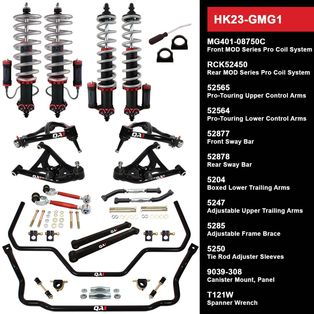 QA1 HK23-GMG1 Level 3 Full Vehicle Handling Kit 78-88 GM G-Body W/ Shocks
