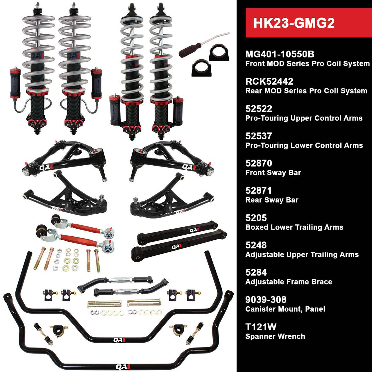 QA1 HK23-GMG2 Level 3 Full Vehicle Handling Kit 69-72 GM G-Body W/ Shocks