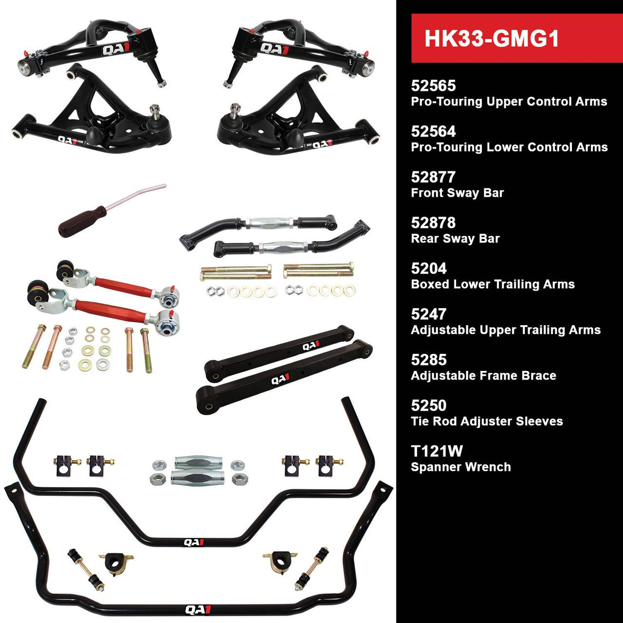 QA1 HK33-GMG1 Level 3 Full Vehicle Handling Kit 78-88 GM G-Body W/O Shocks